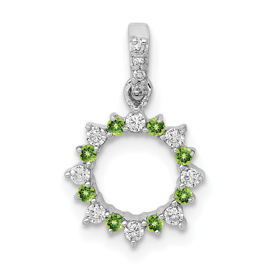 Gemstone and Diamond Fany Circle Pendants