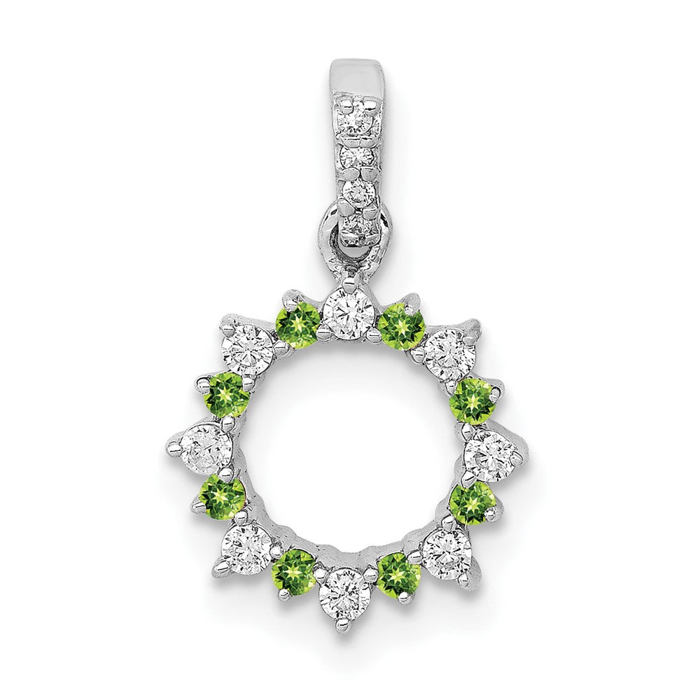 Gemstone and Diamond Fany Circle Pendants