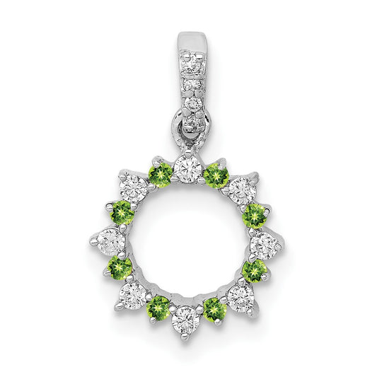 Gemstone and Diamond Fany Circle Pendants
