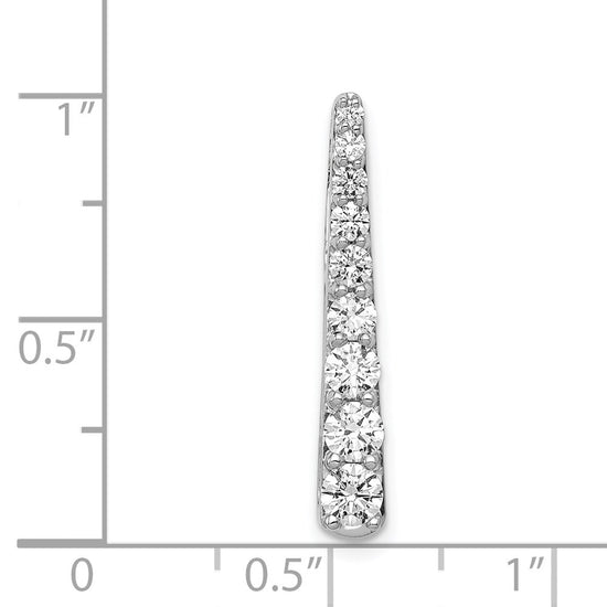 14k White Gold 3/4 carat Diamond Fancy Chain Slide