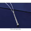 14k White Gold 1 carat Lab Grown Diamond VS/SI+ G+ Fashion Bar Chain Slide Pendant