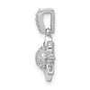 14k White Gold 1/10 carat Diamond Fancy Sun/Star Pendant