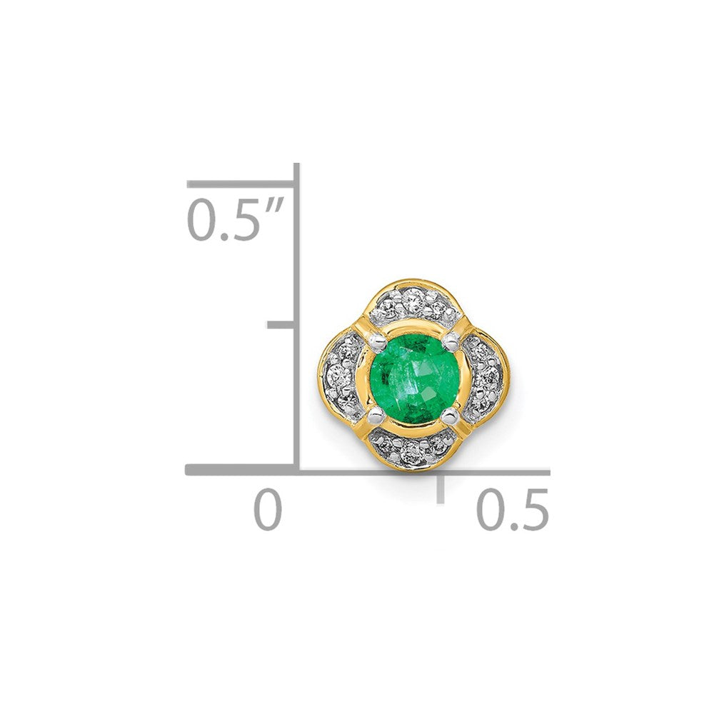 Round Gemstone & Diamond Chain Slides
