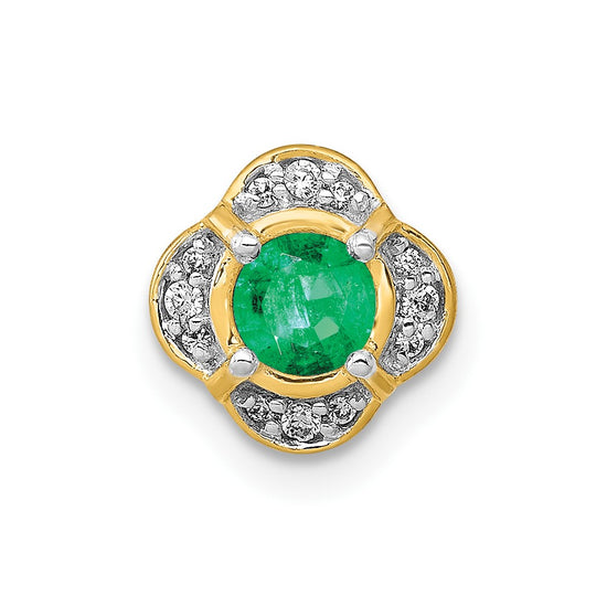 Round Gemstone & Diamond Chain Slides