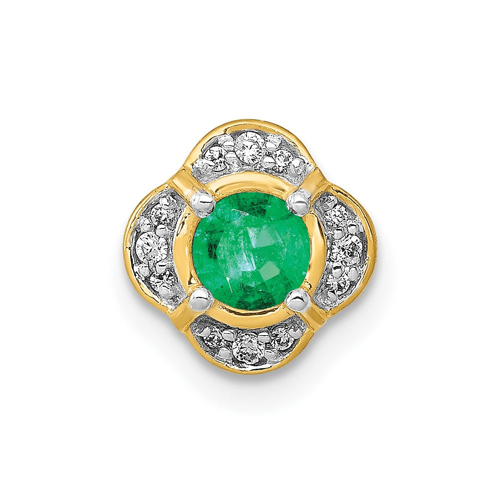 Round Gemstone & Diamond Chain Slides