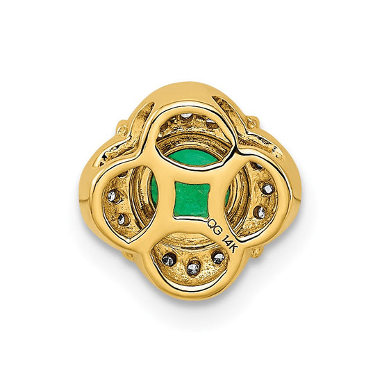 Round Gemstone & Diamond Chain Slides