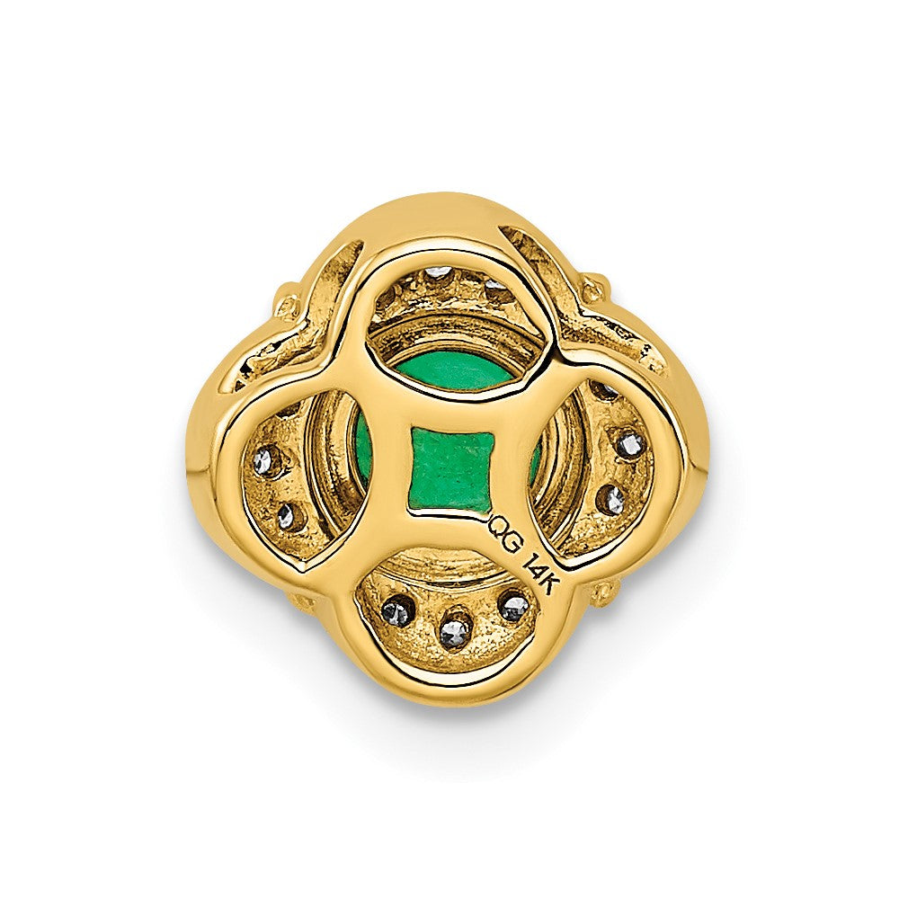 Round Gemstone & Diamond Chain Slides