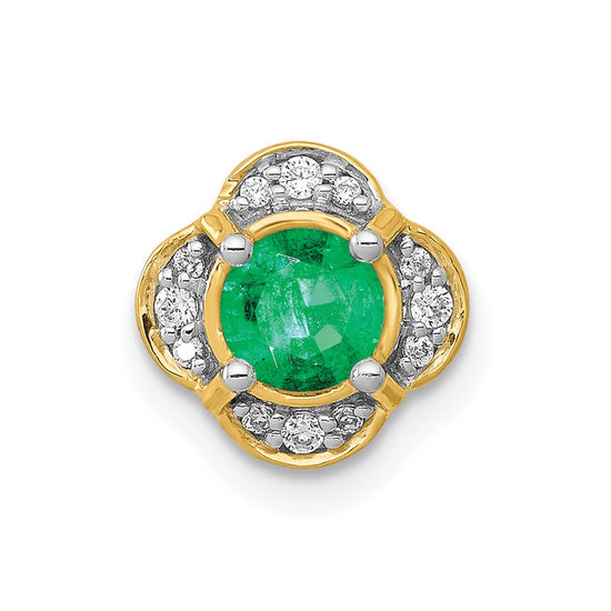 Round Gemstone & Diamond Chain Slides