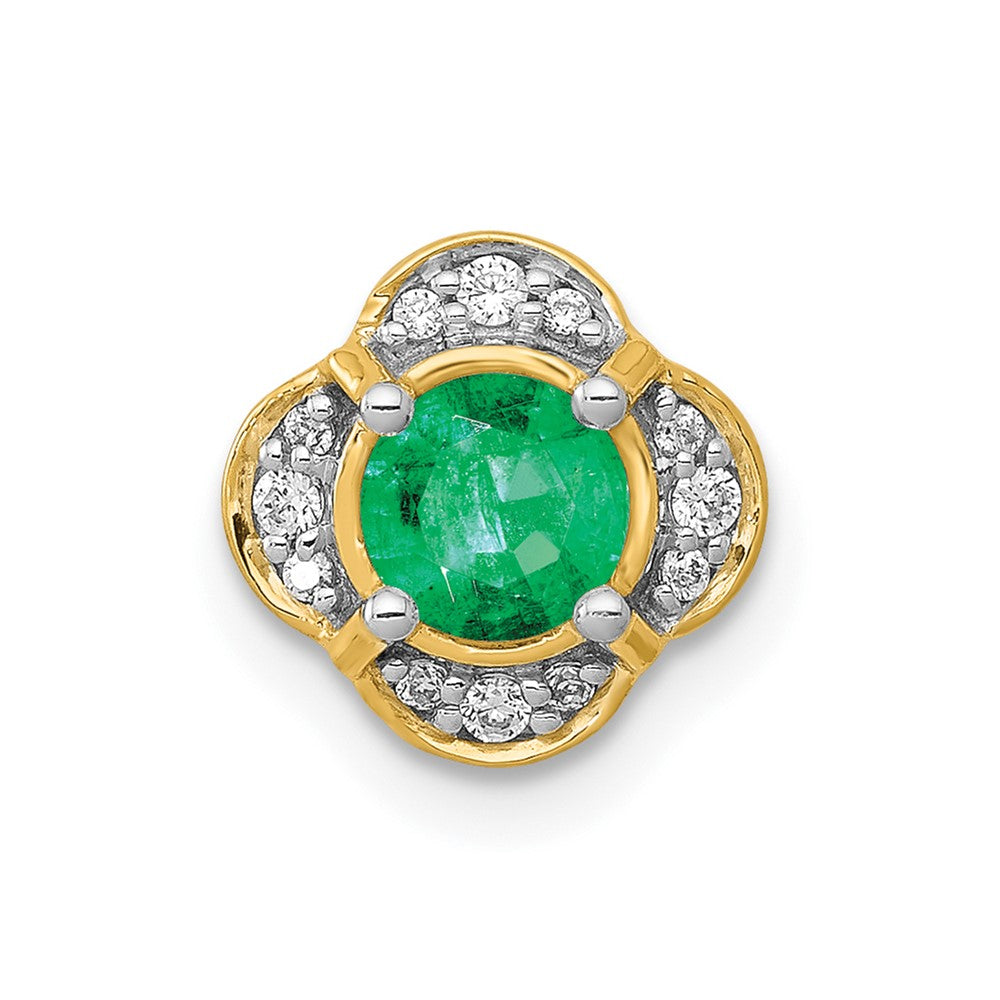 Round Gemstone & Diamond Chain Slides