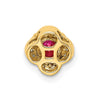 Round Gemstone & Diamond Chain Slides