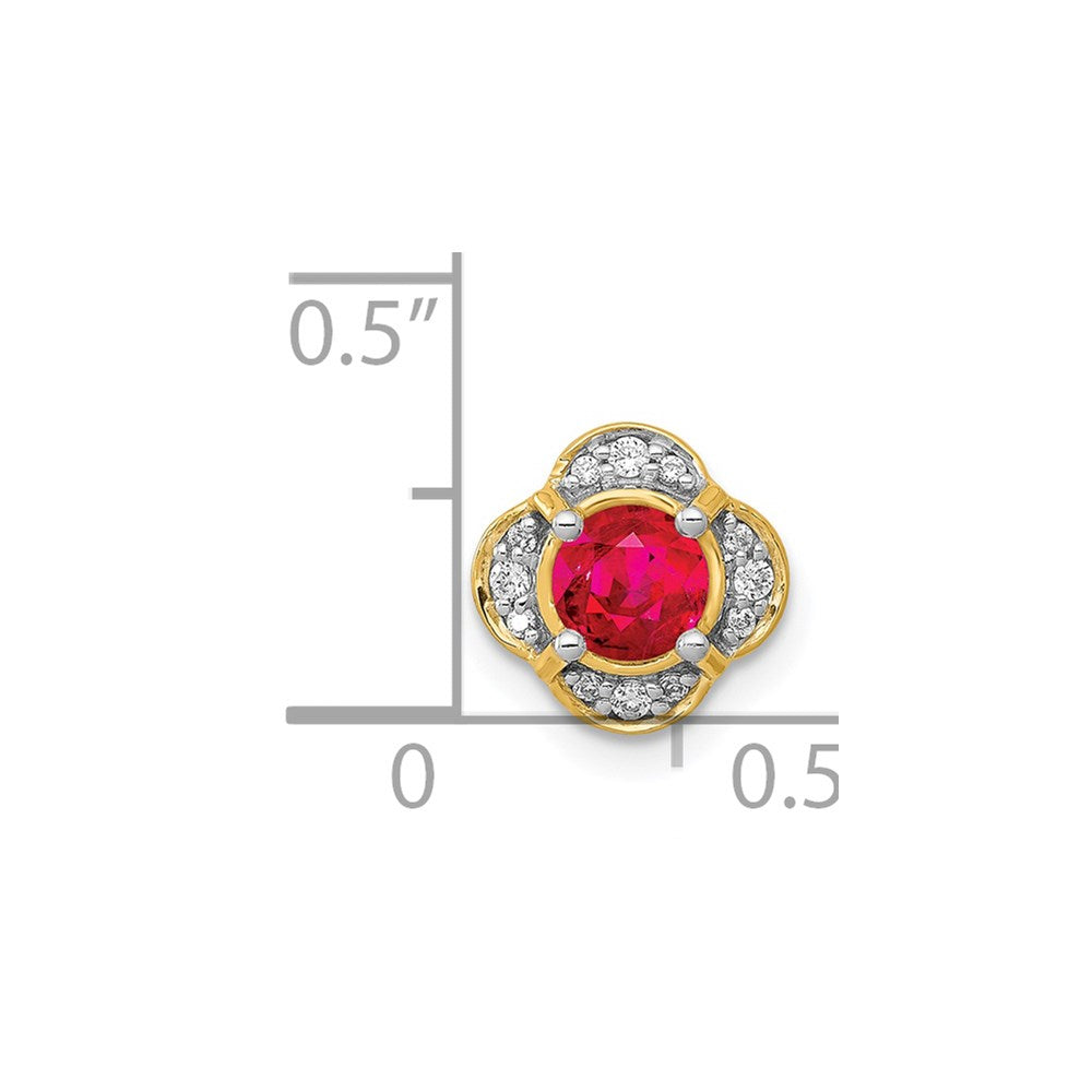 Round Gemstone & Diamond Chain Slides