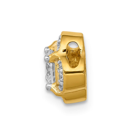 Round Gemstone & Diamond Chain Slides