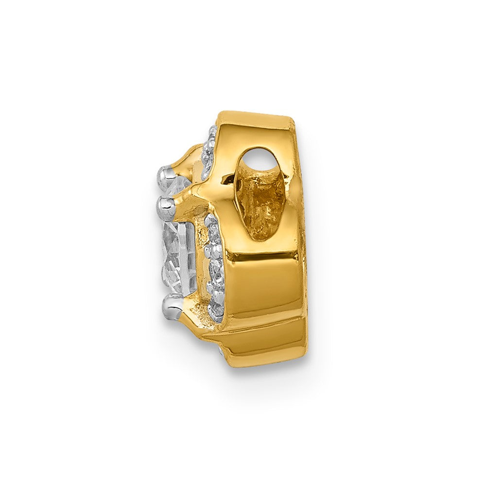 Round Gemstone & Diamond Chain Slides