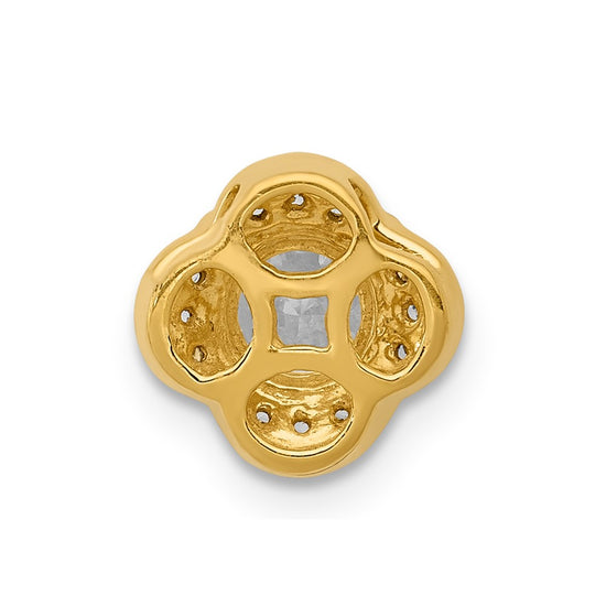 Round Gemstone & Diamond Chain Slides