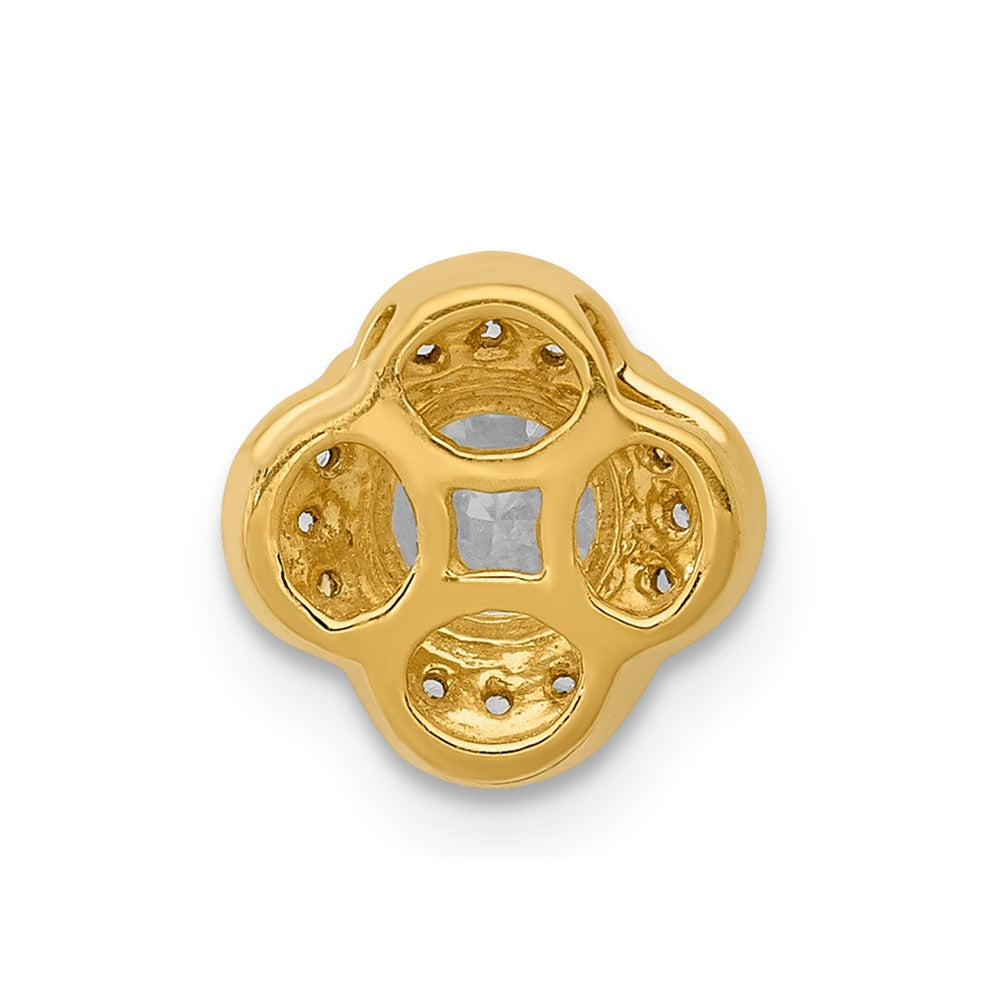Round Gemstone & Diamond Chain Slides