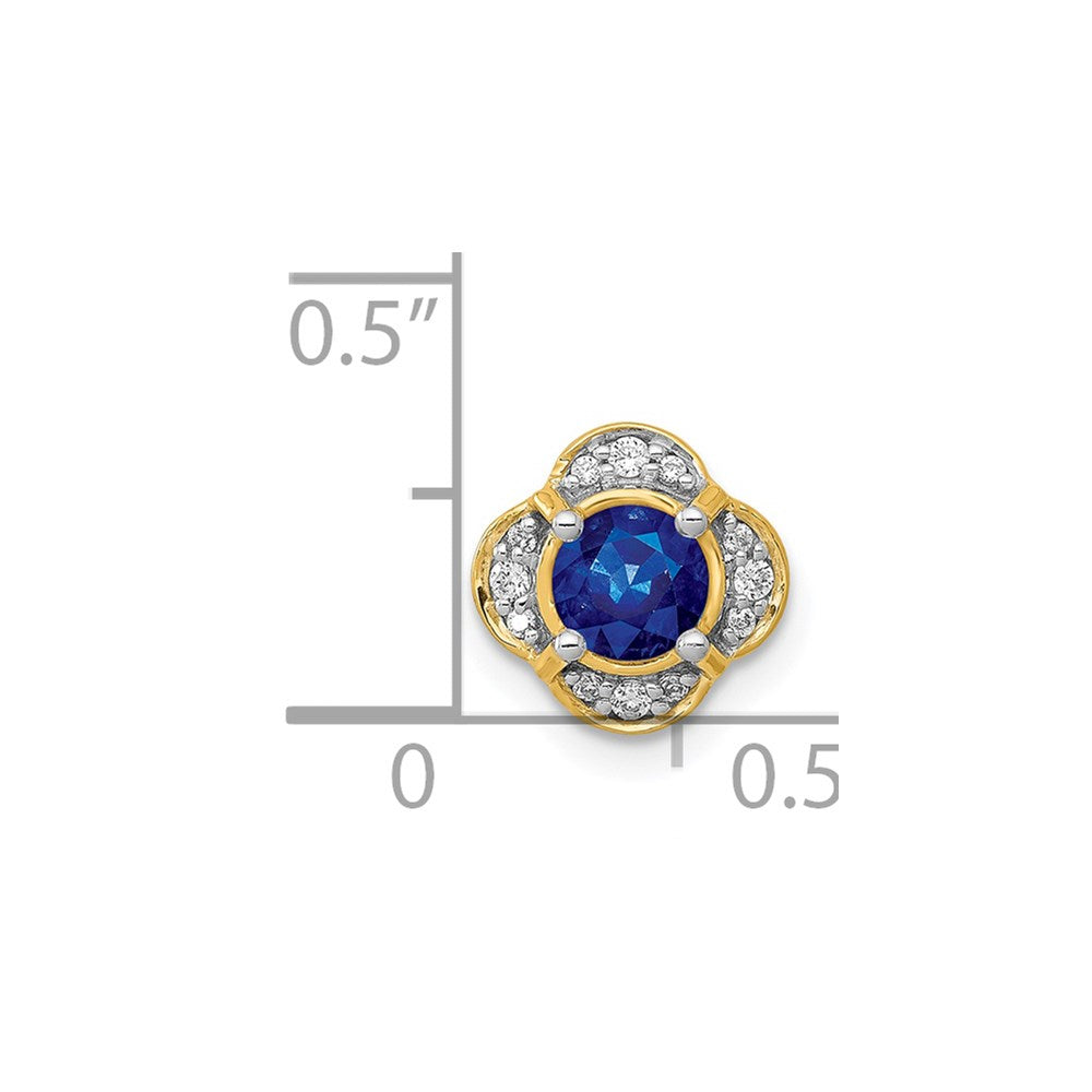 Round Gemstone & Diamond Chain Slides