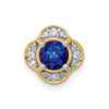 Round Gemstone & Diamond Chain Slides