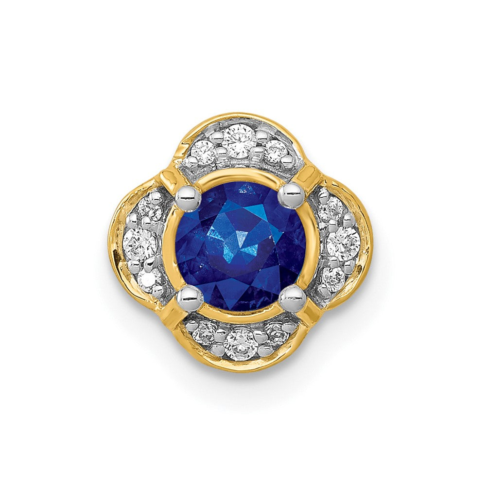 Round Gemstone & Diamond Chain Slides