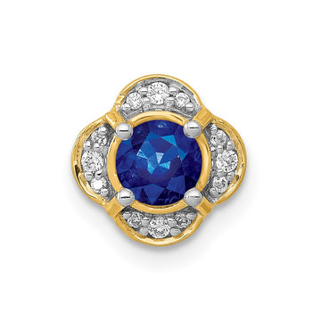 Round Gemstone & Diamond Chain Slides