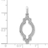 14k White Gold 1/4 carat Diamond Fancy Vintage Pendant