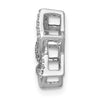 14k White Gold 1/10 carat Diamond Star of David Chain Slide