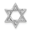 14k White Gold 1/10 carat Diamond Star of David Chain Slide