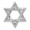14k White Gold 1/4 carat Diamond Star of David Chain Slide