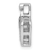 14k White Gold 1/6 carat Diamond Allah Chain Slide