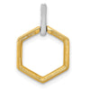 Gold Polished Diamond Slide Pendant