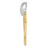 14k Two-tone 1/15 carat Diamond Fancy Hexagon Pendant