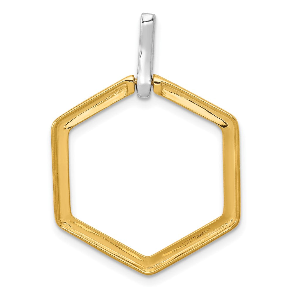 Gold Polished Diamond Slide Pendant