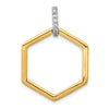 Gold Polished Diamond Slide Pendant