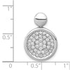 14k White Gold 1/2 carat Diamond Pave Fancy Circle Pendant