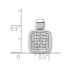 14k White Gold 1/4 carat Diamond Fancy Square Pendant