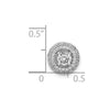 14k White Gold Holds 4.1mm Center 1/4 carat Diamond Semi-mount Halo Chain Slide