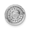 14k White Gold Holds 5.2mm Center 3/8 carat Diamond Semi-mount Halo Chain Slide
