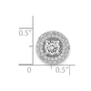 14k White Gold Holds 5.2mm Center 3/8 carat Diamond Semi-mount Halo Chain Slide