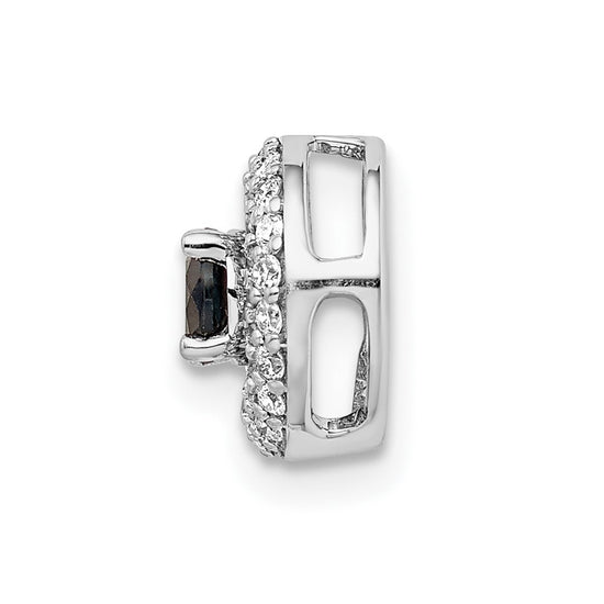 Gemstone & Diamond Halo Circle Chain Slides