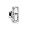 14k White Gold 1/4 carat Diamond and .25 Sapphire Halo Chain Slide