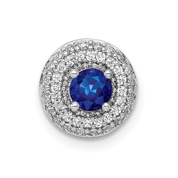 Gemstone & Diamond Halo Circle Chain Slides