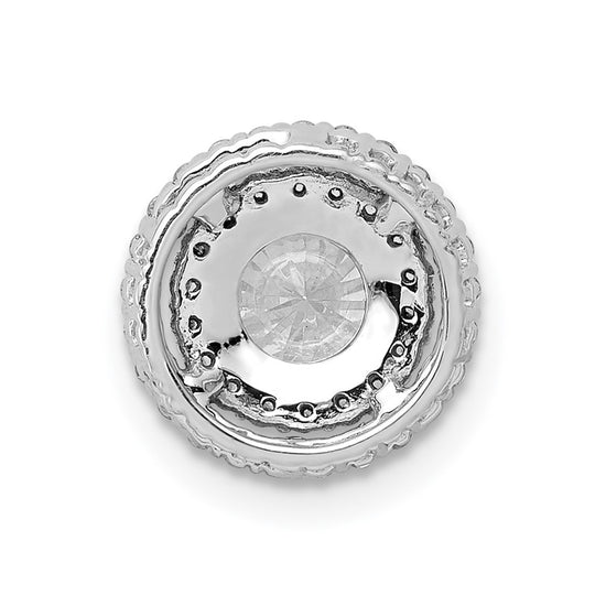 14k White Gold 3/4 carat Lab Grown Diamond VS/SI+ G+ Complete Halo Chain Slide Pendant