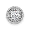 14k White Gold 3/4 carat Lab Grown Diamond VS/SI+ G+ Complete Halo Chain Slide Pendant