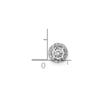 14k White Gold Holds 4.1mm Center 1/20 carat Diamond Semi-mount Halo Chain Slide
