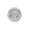 14k White Gold Holds 5.2mm Center 1/10 carat Diamond Semi-mount Halo Chain Slide
