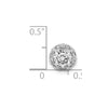 14k White Gold Holds 5.2mm Center 1/10 carat Diamond Semi-mount Halo Chain Slide
