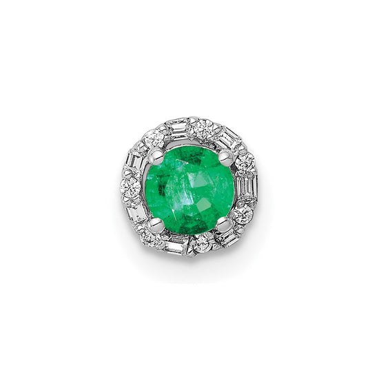 Gemstone & Diamond Circle Halo Chain Slides