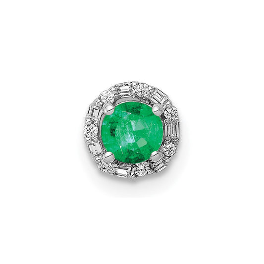 Gemstone & Diamond Circle Halo Chain Slides