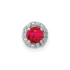Gemstone & Diamond Circle Halo Chain Slides