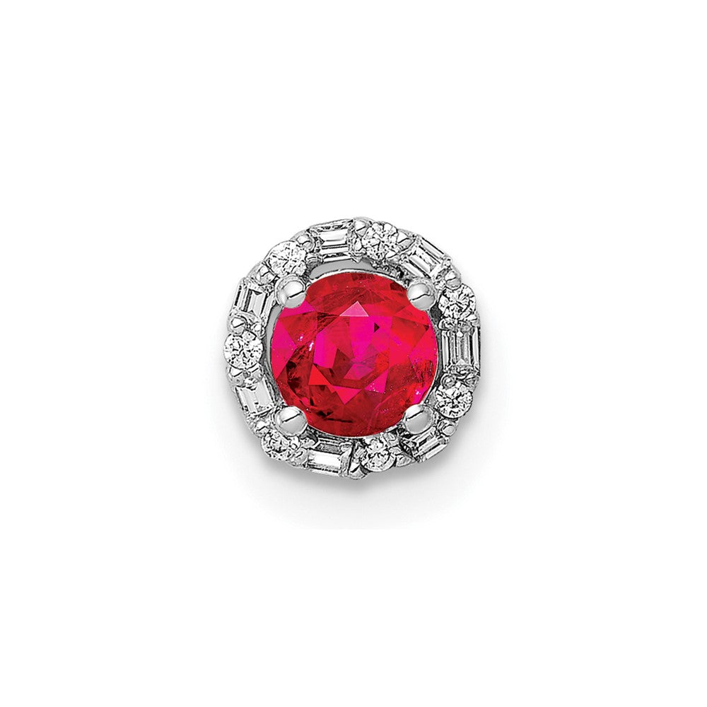 Gemstone & Diamond Circle Halo Chain Slides