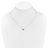 Diamond and Oval Emerald 18 inch Necklaces